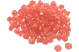 sourcing map 100pcs Glow Rocks 10-15mm Glow Pebbles Decoration in the Dark Luminous Stones Decor DIY Decorative Red for Garden, Potted Plant, Fish Tank