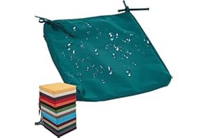 uyeoco Funda de Cojín de Asiento para Exterior Impermeables con Cremallera, 60x60cm & 50x50cm para Muebles de Jardín, Funda de Cojín para Silla/Sofá/Patio Muebles de Ratán(4,50x50x5CM)