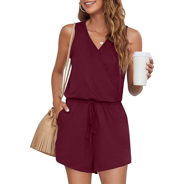 TTPSRY Senza Spalline Pagliaccetto Donna Tuta Monopezzi E Tutine Jumpsuit Sexy Pantaloncini Senza Maniche Fitness Pagliaccetto (Nero/S