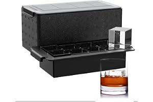 FDDBI Klar whisky-isbricka: 2 tums maskin, fyrkantig stor silikonbricka för bourbon gammal
