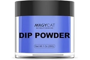 MAGYCAT Dip Powder Blue Color 1 Oz/28g Nail Dipping Powder French Nails Art Starter Manicure DIY Salon Home Gift for Women,No Need Nail Lamp Cured