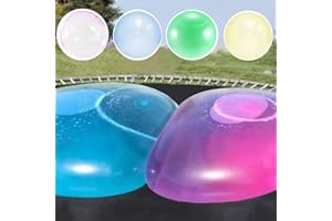 SEVENMYE Lot de 6 grandes balles à bulles d'eau transparentes - Ballon gonflable magique à bulles - Ballon gonflable - Beach Garden Ball Soft Gum Ball Party en plein air