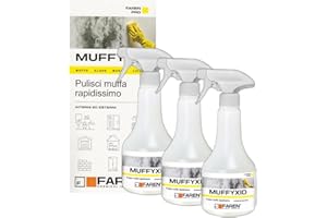 FAREN Muffyxid - Eliminar moho, antimoho, limpiador de moldes de acción rápida, desinfectante, elimina rápidamente moho, hongos, musgos y algas, retrasa la reaparición, 500 ml (3)