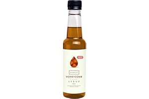 Simply Sugar Free Honeycomb Syrup, Low Calorie, Vegan & Nut Free Flavoured Syrup for Coffee, Cocktails & Baking (250ml)