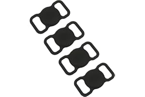 Vagocom 4 Pack Pet Collar Holder for Apple Airtag GPS,Anti-Lost Silicone Tracker Case for Dog Cat Collar Holder,Protective Case for Air Tag(Black)