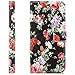 Produktbild Saxonia Tasche Samsung Galaxy S7 Edge Hülle Flip Case Schutzhülle Handytasche mit Kartenfach Motiv Schwarz Blumen Rosen