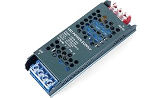 KSIBNW Transformador 220V a 24V 150W 6,25A LED Driver, Ultrafino Fuente de Alimentacion de AC 220V a DC 24V 6,25A 150W Driver LED de Baja Tensión Controlador Voltaje Constante Adaptador para Tiras LED