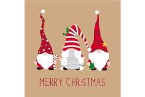 Eurowrap Pack of 12 Assorted Brown Kraft Christmas Cards Xmas Gonk, 2 Designs Christmas Wishes and Merry Christmas Eco Friendly Packaging 100% Recyclable