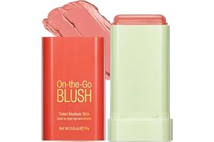 SHEFAVE LLippenstift Blusher Stick, 3-in-1 Creme Blush für Lippen Wange Auge, Wasserdichter leichter Blush Stick, Creme Bronzer Creme Blusher Feuchtigkeitsspenden und aufbauende Blush für Make-up