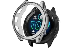 KeeFos Cover Compatibile con Garmin Forerunner 965, Morbida TPU Pellicola Protettiva Custodia, Resistente Antigraffio Case per Garmin Forerunner 965 (Nero)