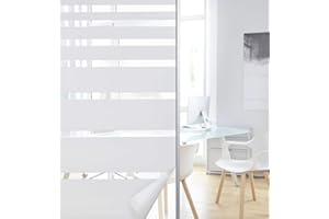 ‎GARDINENBOX Fensterfolie selbsthaftend Streifen 67x200 cm Sichtschutzfolie Anti-UV statische Haftung Folie selbstklebend, 201916000