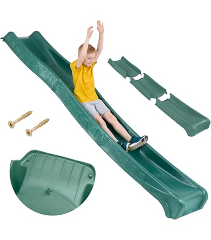 AXI Freestanding Slide With Water Connection 7 Inch Blue & Anthracite | Metal & Plastic Water Slide