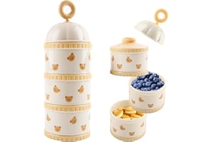 Doseur Lait en Poudre Bebe, badaren Boite Doseuse de Lait Empilable, Boîte à Lait en Poudre Bébé, Compartiment Lait en Poudre, Baby Milk Powder Dispenser, Boîte de Stockage Préparation Bébé