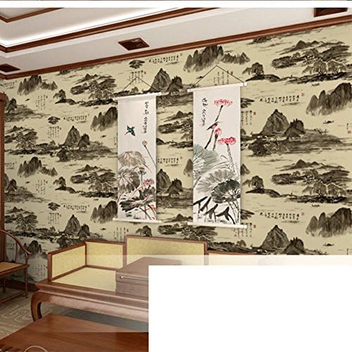 GXX Classical Chinese ink landscape wallpaper wallpapers/ painting the wallpaper/study room wallpaper/Chinoiserie wallpaper the background of television-A
