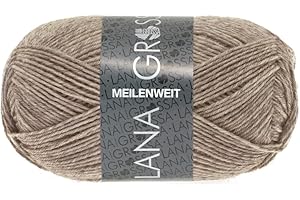 ‎LANA GROSSA LANA GROSSA Meilenweit 50g | Sockenklassiker, waschmaschinenfest | Handstrickgarn aus 80% Schurwolle & 20% Polyamid | 50g Wolle zum Stricken & Häkeln | 210m Garn FB1359