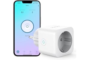 Inteligentne gniazdko elektryczne mierzy zużycie energii elektrycznej GNCC WLAN Smart gniazdko mini współpracuje z Alexa, Google Home, zdalny dostęp do Internetu, tylko 2,4 GHz