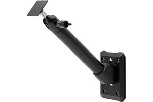 Holicfun Universal Solar Panel Wall Mount for Ring, Eufy, Arlo, Wyze, Reolink Solar Panels and More, Extended Mounting Arm, Multi-Angle Adjustable (Black)