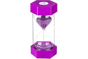 SuLiao Sanduhren 10 Minuten Violett, Eieruhren Timer Set, Buntes Stundenglas,Hourglass Sand Timer für Kinder Schule, Kinder zähneputzen, Kita, Büro, Haus, Deko, Spiele, Klassenzimmer, Küche