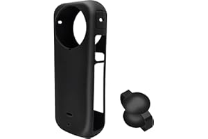 zZjoOoj Custodia per Insta360 X4, in silicone e TPU di alta qualità, per Insta360 X4, resistente ai graffi, colore nero
