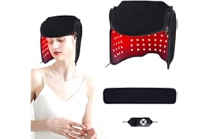CISSIYOG Gorro Para El Crecimiento Del Cabello, 216 LED 660nm, 850nm, Gorro Terapéutico LED para Crecimiento Capilar, Luz Roja y Azul Para Promover el Rápido, 5 Modos para Hombre y Mujer