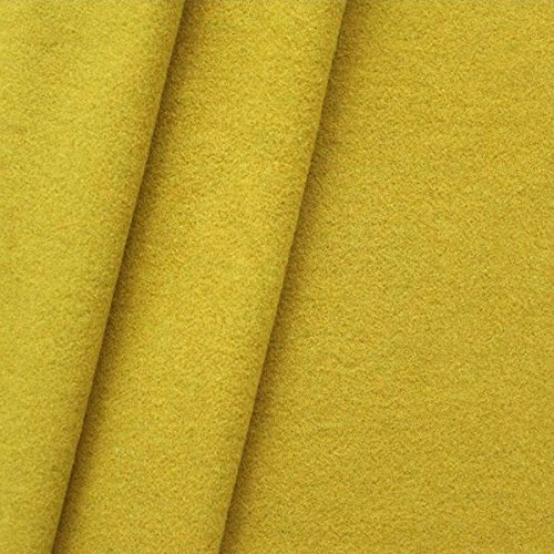 Preisvergleich Produktbild Mantelstoff Wollstoff Klassik Meterware Curry-Gelb