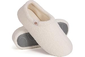 VeraCosy Ladies Memory Foam Plush Slippers Pantofole in cotone antiscivolo con fodera in pile polare