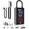 SERVOMASTER Tyre Inflator Air Compressor, 150PSI Portable Air Compressor with Pressure Gauge - Cordless Car Tyre Pump, 12V DC Digital Tyre Inflator for Cars, Bicycles, Motorcycles, Car Accessories