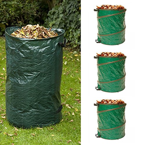 Preisvergleich Produktbild COCO GARDEN 3x Laubsack AUTOMATIC / Blätterkorb / Gartentasche / Gartenaufstelltasche / Blättersack / Laubbehälter / Garten / Laub / Blätter