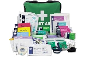 RELIANCE MEDICAL Lewis-Plast Borsa per kit di pronto soccorso sopravvivenza da 160 pezzi - Elementi essenziali di sicurezza per viaggi in auto, casa, campeggio, lavoro, escursioni, vacanze