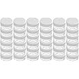 Youyijia 100 Pcs Sample Pots 3ml 3g Clear Cosmetic Container with Lids Round Travel Sample Jar 3x3x1.5 cm Clear Small Sample Containers Bottles Sample Make-Up Storage
