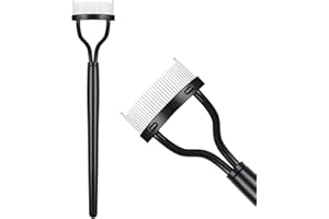 URAQT Peigne à Cils, Brosse cils, Pliantes Cils Peignes, Séparateur de Cils Peigne à Cils en Acier Inoxydable, Séparateur de Cils, Peigne à cils pour Femme Fille Outil de Maquillage