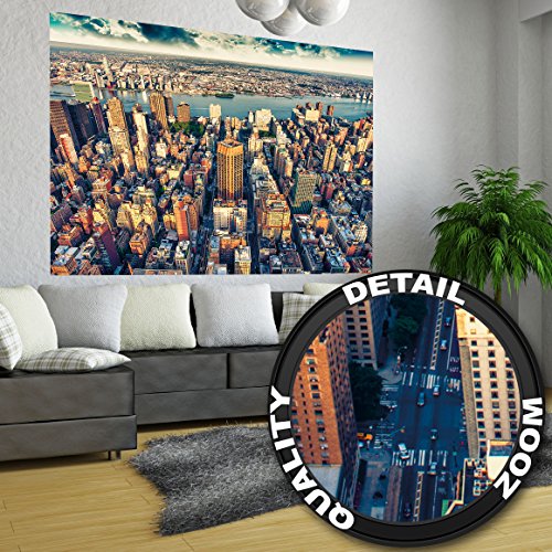 GREAT ART New York Skyline in der Dämmerung Wanddekoration - Wandbild Metropole Motiv XXL Poster (140 x 100 cm)