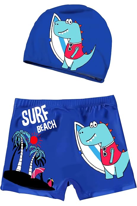 Diyxisk Sac De Sport Enfant Avec Cordon – Séparation Sec/Humide, Imperméable, Dinosaure Bleu, Piscine/Plage/Voyage