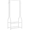 Amazon Basics Wardrobe with Two Bottom Shelves, White, 75 x 36.5 x 150 cm (L x W x H)