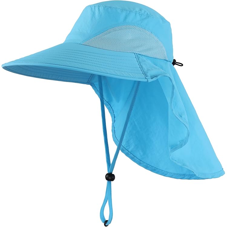 Outdoor Sun Hat With UV Protection Safari Cap Wide Brim Fishing Hat