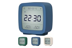 qingping Bluetooth Alarm Clock, Works with Mi Home, Smart Digital App Controlled Clock with Date, Time, Temperature, Humidity, Snooze, 16 Alarms and 8 Ringtones