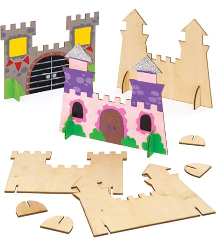 Creation Enfant PIWOSGOL Kit De Bricolage De Château,Jouet Château À Peindre Pour Activite Manuelle Enfant