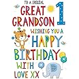 Regal Publishing Juvenile Birthday Card Age 1 Great Grandson - 9 X 6 Inches
