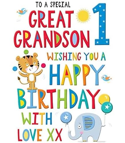 Biglietto Me To You Per Il Primo Compleanno Del Nipote | Con Messaggio D'Amore, Formato 6x9, Ufficiale - 3