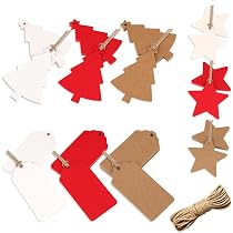 120 Stück Geschenkanhänger Kraftpapier - Mit Juteschnur