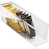 iDesign Pantry Storage Box with Handles, Long and Slim BPA-free Plastic Fridge Box for Food and Kitchen Utensils Storage…