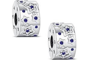 KEQ Vintage Clock 12 Midnight Charms for Bracelet,925 Sterling Silver Magic Minis Dangle Charms Christmas Jewelry Gifts For Her