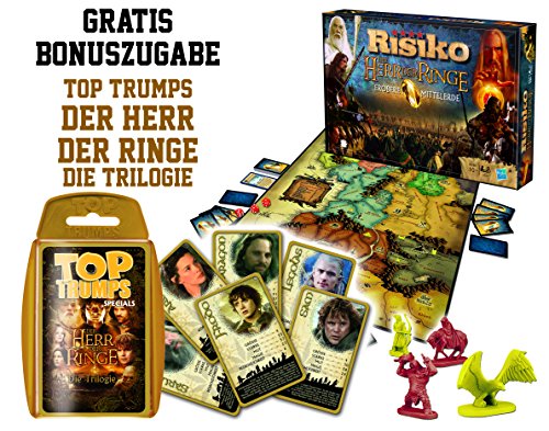 Preisvergleich Produktbild Winning Moves - Risiko - Herr der Ringe - Sonderedition mit Top Trumps Quartettspiel