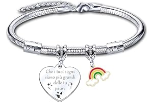 LUODAN Regalo Natale Amicizia Bracciale,Regali Natale Amica Idee Amica Sorelle Bracciale Ispiratore Donna Ragazza per La Migliore Amica Regalo Laurea, Regalo Compleanno,Regalo Natale