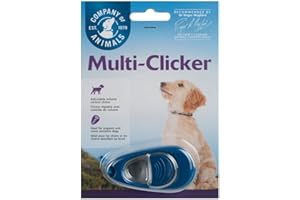 COMPANY OF ANIMALS Multi-Clicker, Accesorio para perros, Control de volumen con 3 ajustes, Fácil de pulsar, Clicker para perros, Adiestramiento, Apto para perros y cachorros sensibles.