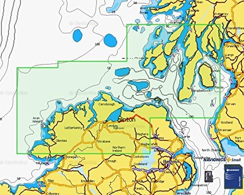 Navionics Plus Small 5G575S2 Ireland North Nautical Chart