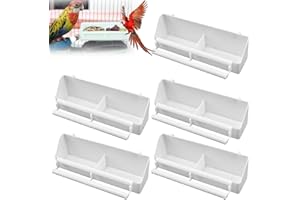 CHMISS 5 Stücke Kunststoff Vogelnapf VogelKäfig, Wassernapf Vogelkäfig, VogelKäfig Napf zum Aufhängen, Hängend Vogelfutternapf, Wwasserspender Vogel, für Vögel Papageien Vogelkäfig-Zubehör