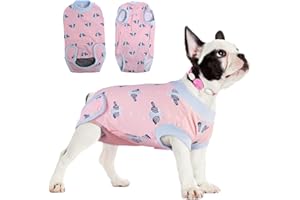 Hjyokuso Vestito Recupero per Cani, Body Post-Operatorio per Cani Tuta da Guarigione Protezione Ferite e Bendaggi Cuccioli Cono Colletto Alternativo Dopo l’Intervento Chirurgico