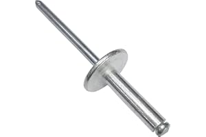 AERZETIX - C48269 - Satz von 100 Blindnieten blindniet Ø4.8x20mm mit großkopf 16mm - DIN 7337 C - popnieten - nieten mit bruchfest stange - aus aluminium stahl