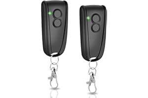 Wvoillty 433,92 MHz Telecommande Porte Garage, 2 Boutons Telecommande Portail, Compatible Avec Ecostar RSC2, RSE2 Telecommande, Compatible Avec Liftronic 500, 700, 800 Porte de Garage(2 Piece)